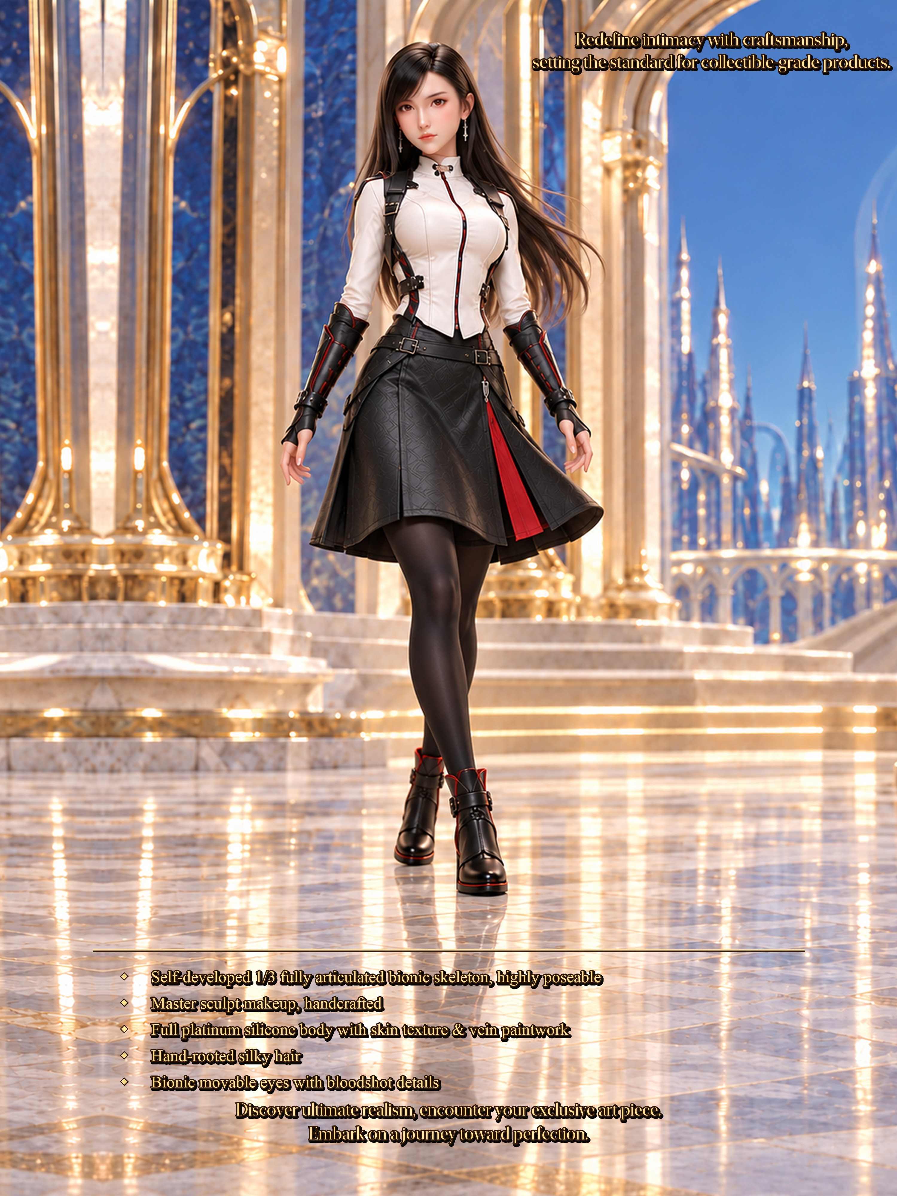 75cm Aria Starlight Mini Fantasy Silicone Doll – Soft Touch Anime Character Collectible Doll