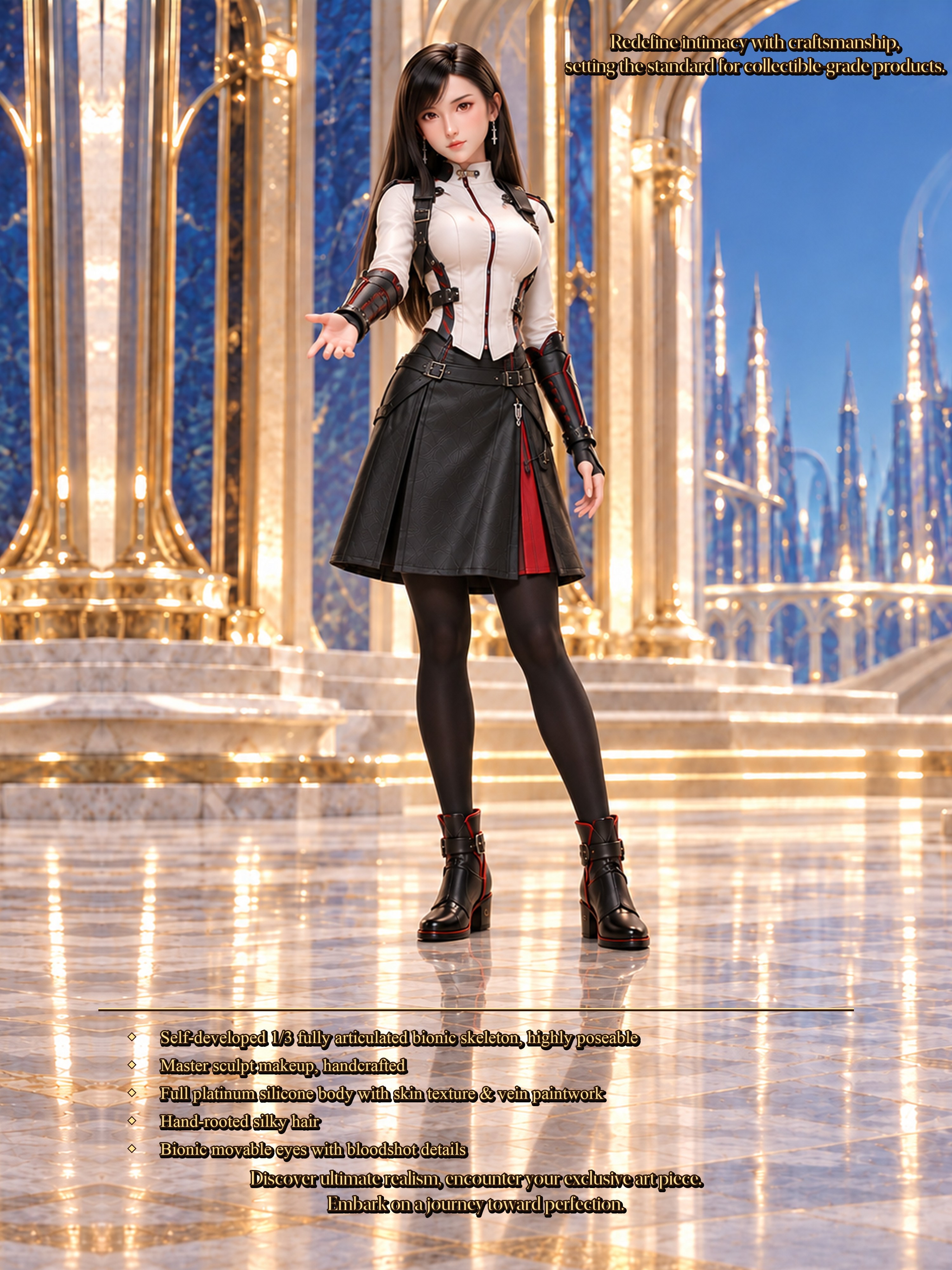 75cm Aria Starlight Mini Fantasy Silicone Doll – Soft Touch Anime Character Collectible Doll
