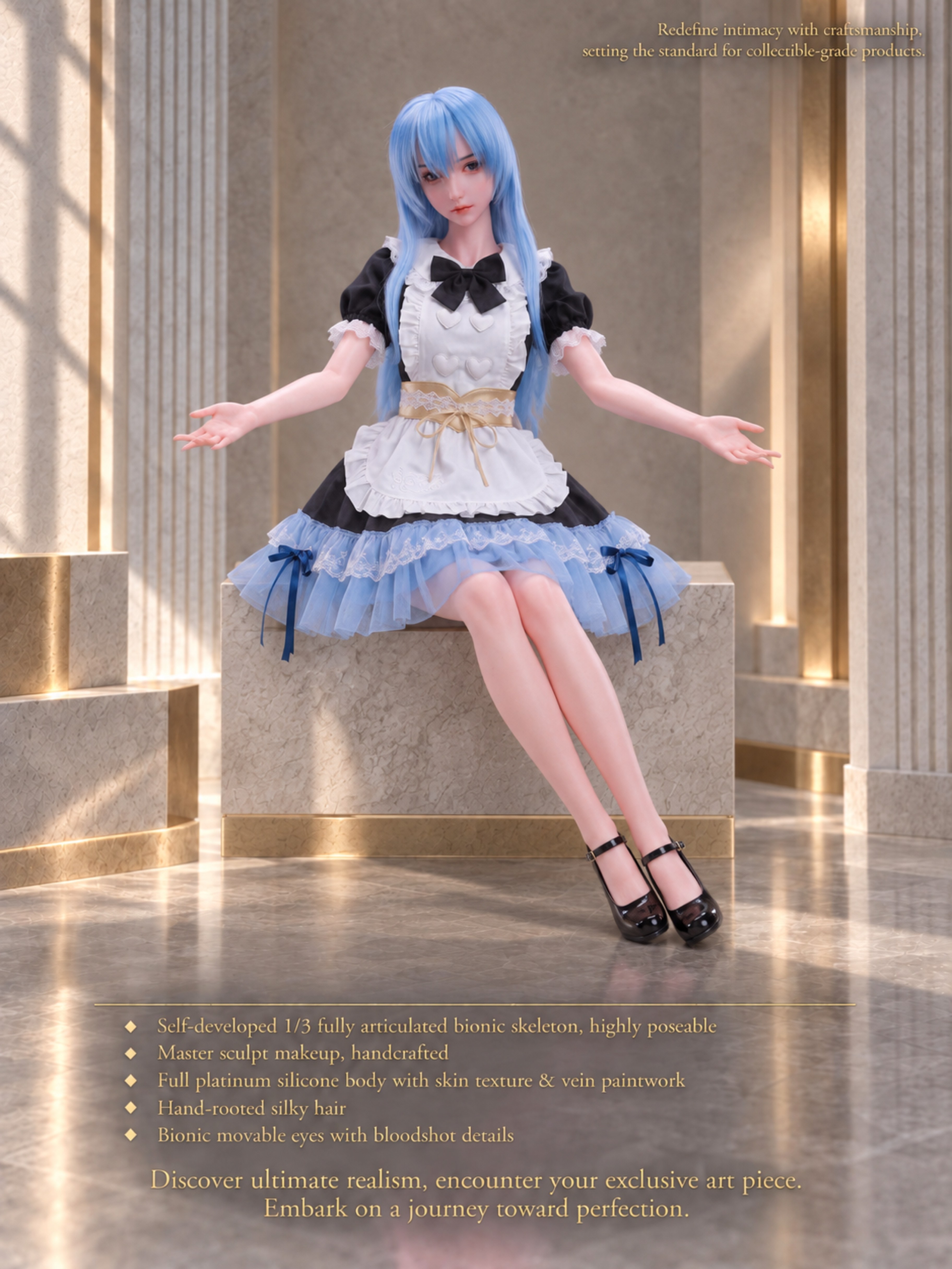 70cm Sakura Blossom Mini Silicone Anime Doll – Soft Touch Japanese Style Character Doll for Collectors
