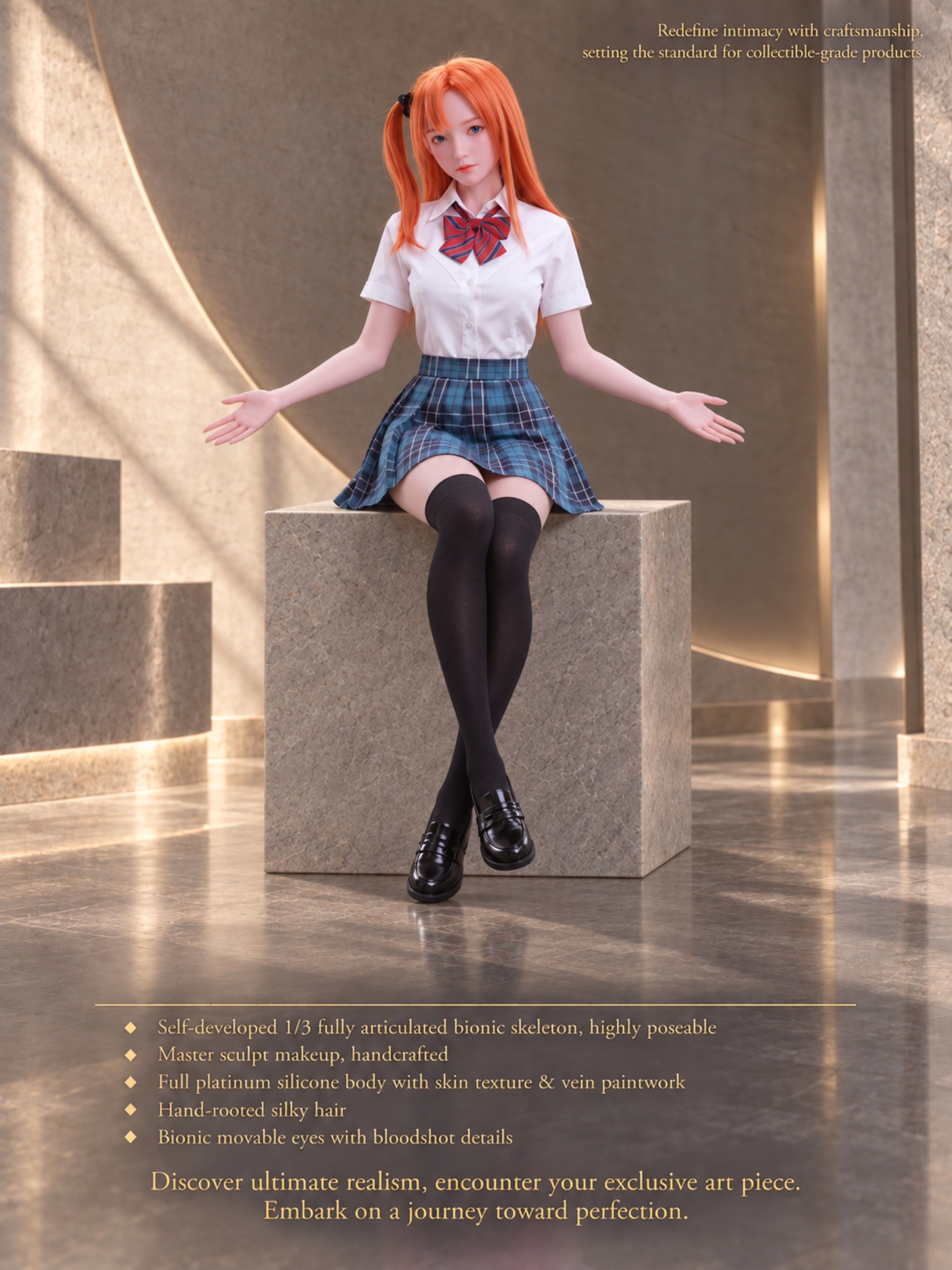 70cm Mika Sweetheart Cute Mini Silicone Anime Doll – Kawaii Japanese Style Soft Touch Doll