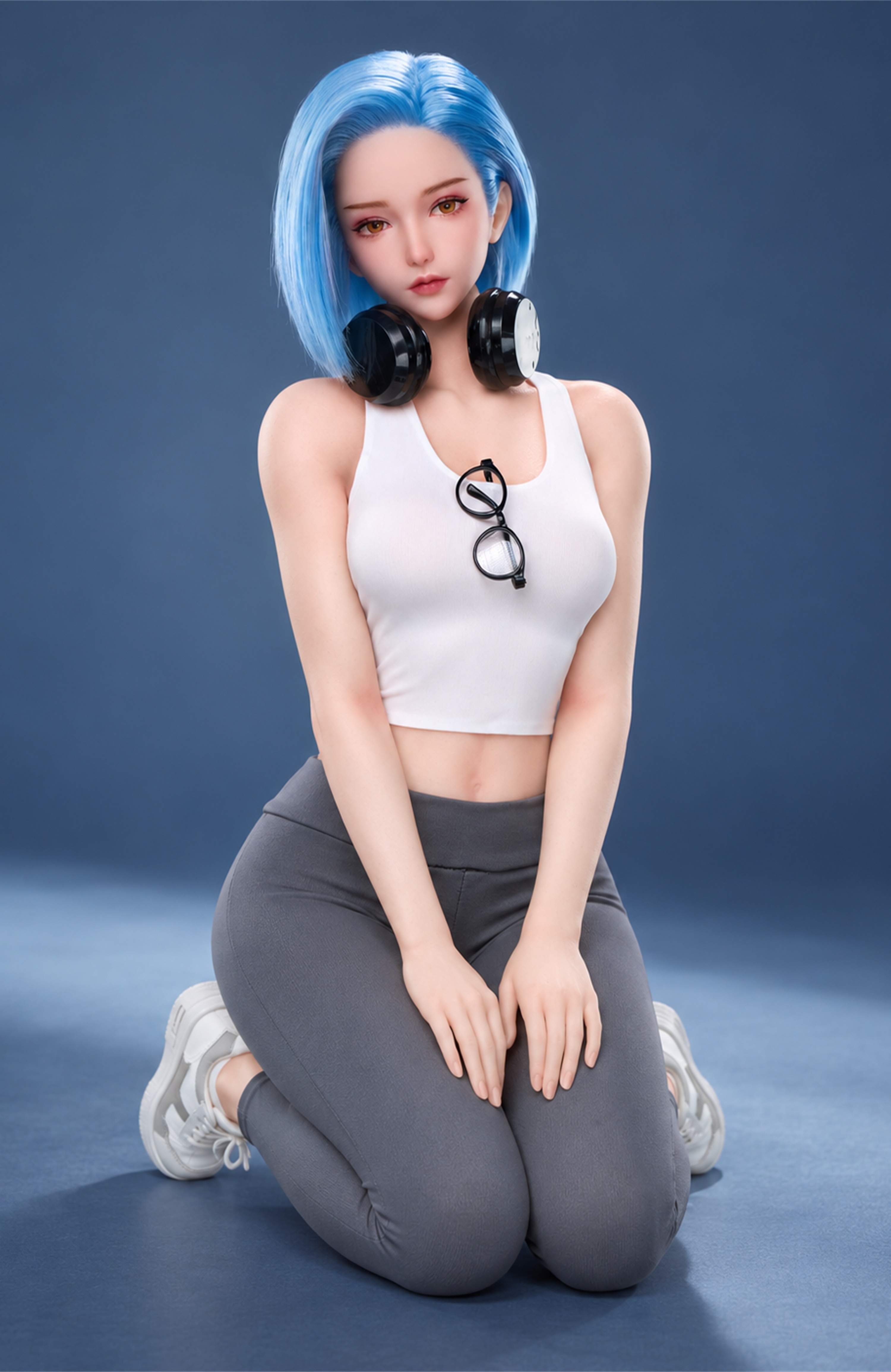70cm Auna Sky Mini Fantasy Silicone Anime Doll – Dreamy Character Doll with Soft Touch Details