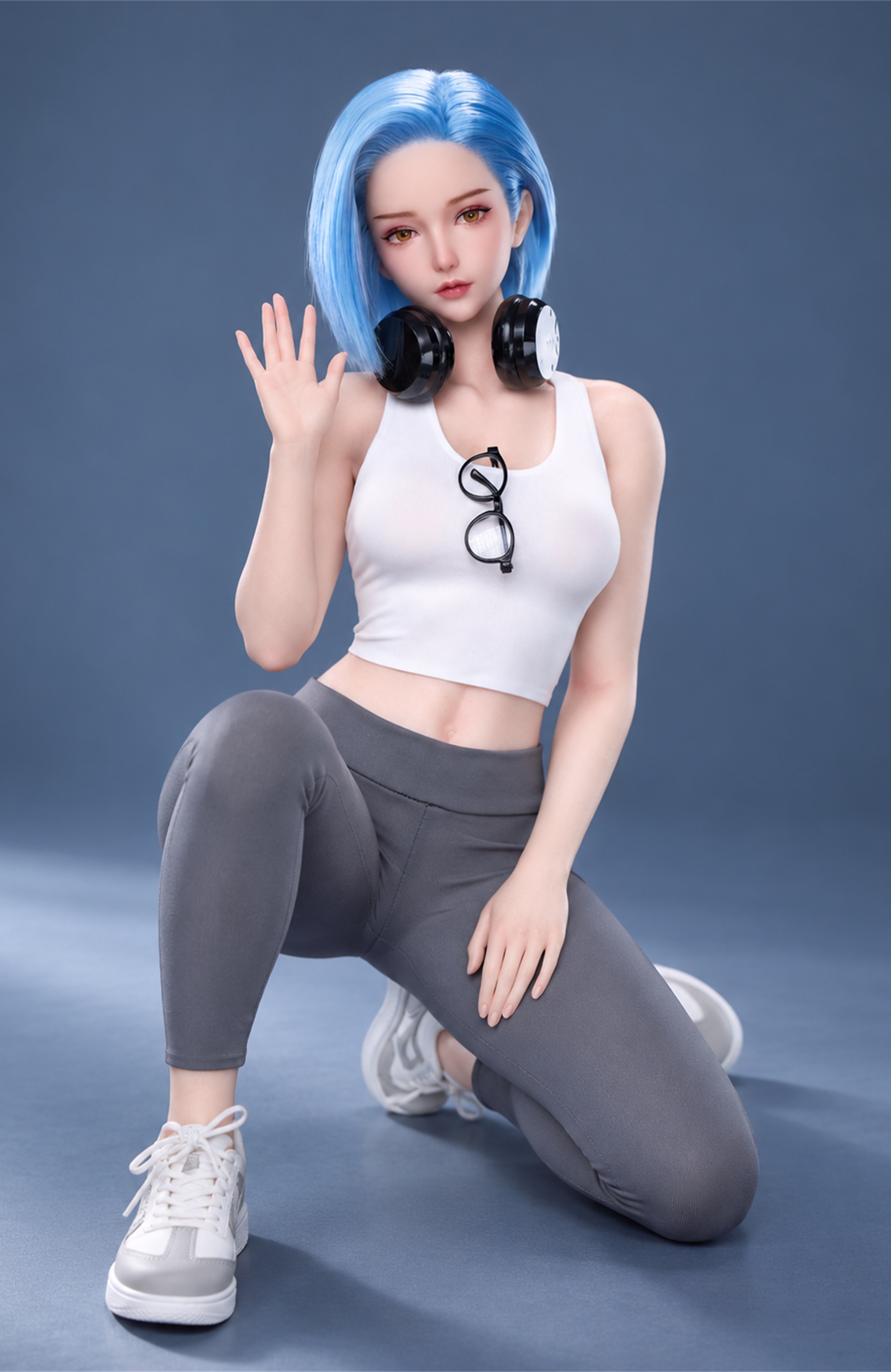 70cm Auna Sky Mini Fantasy Silicone Anime Doll – Dreamy Character Doll with Soft Touch Details