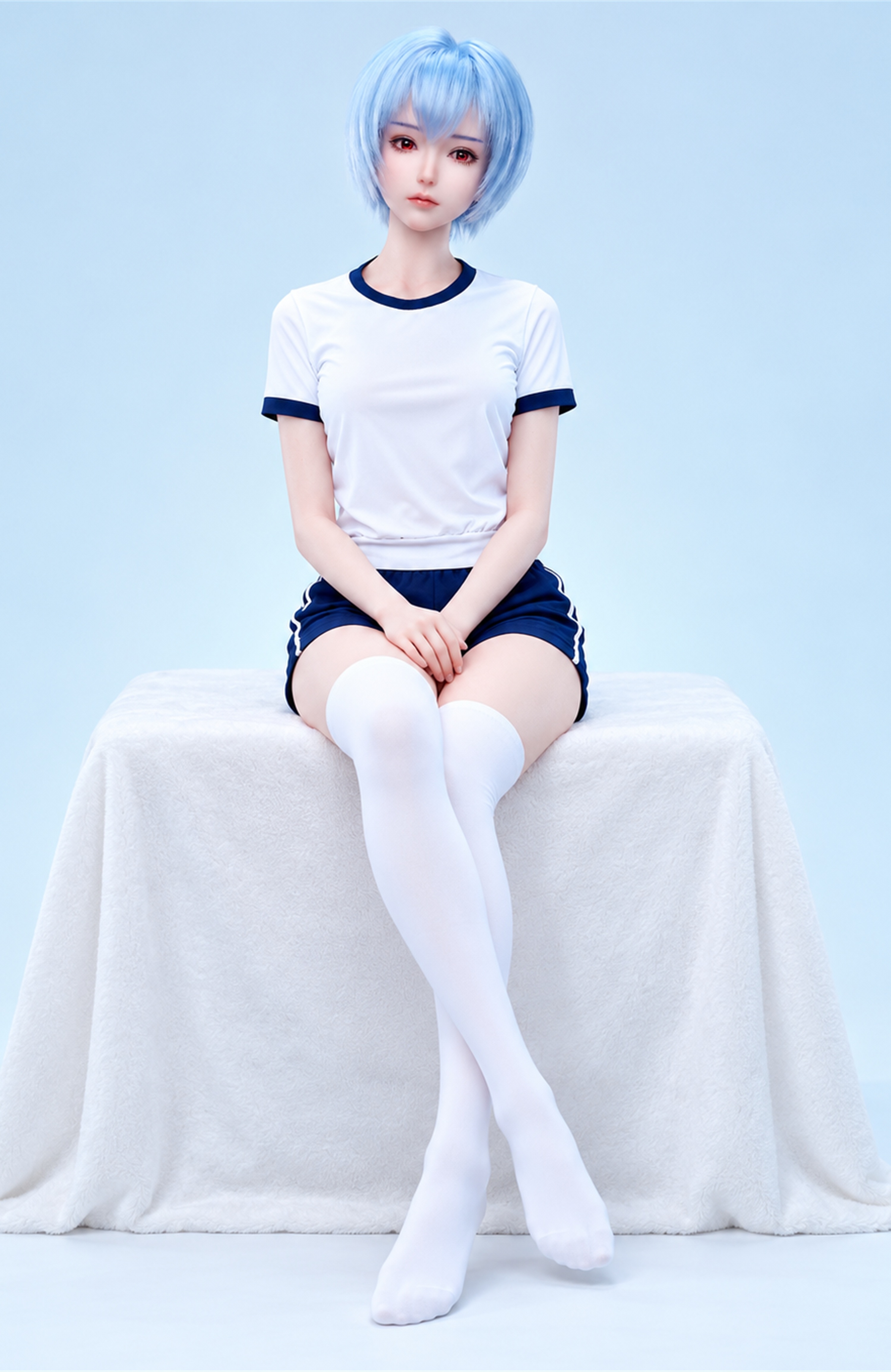 70cm Elara Snow Fantasy Silicone Anime Doll – Mini Winter Character Doll with Elegant Soft Touch Finish