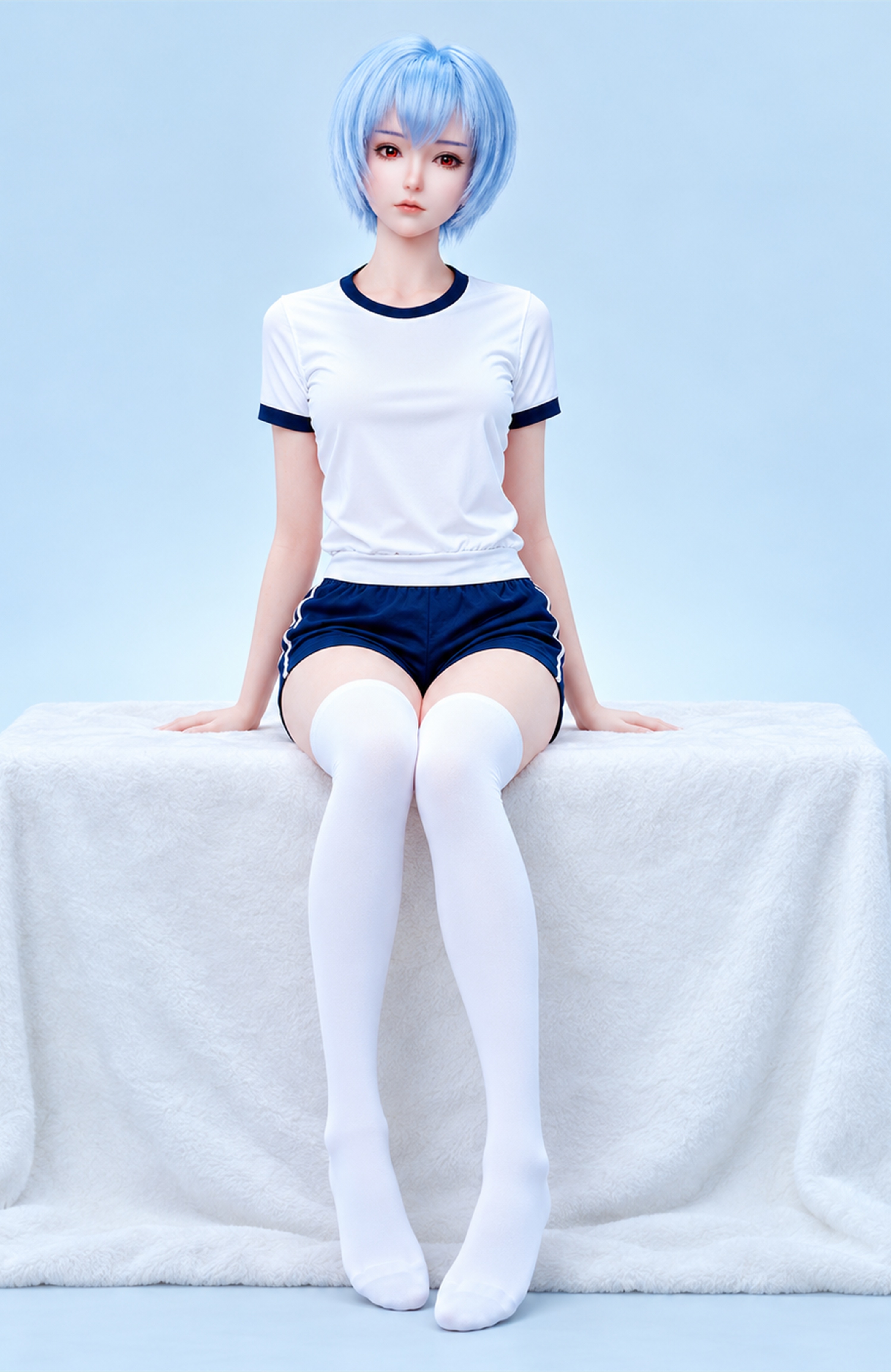 70cm Elara Snow Fantasy Silicone Anime Doll – Mini Winter Character Doll with Elegant Soft Touch Finish