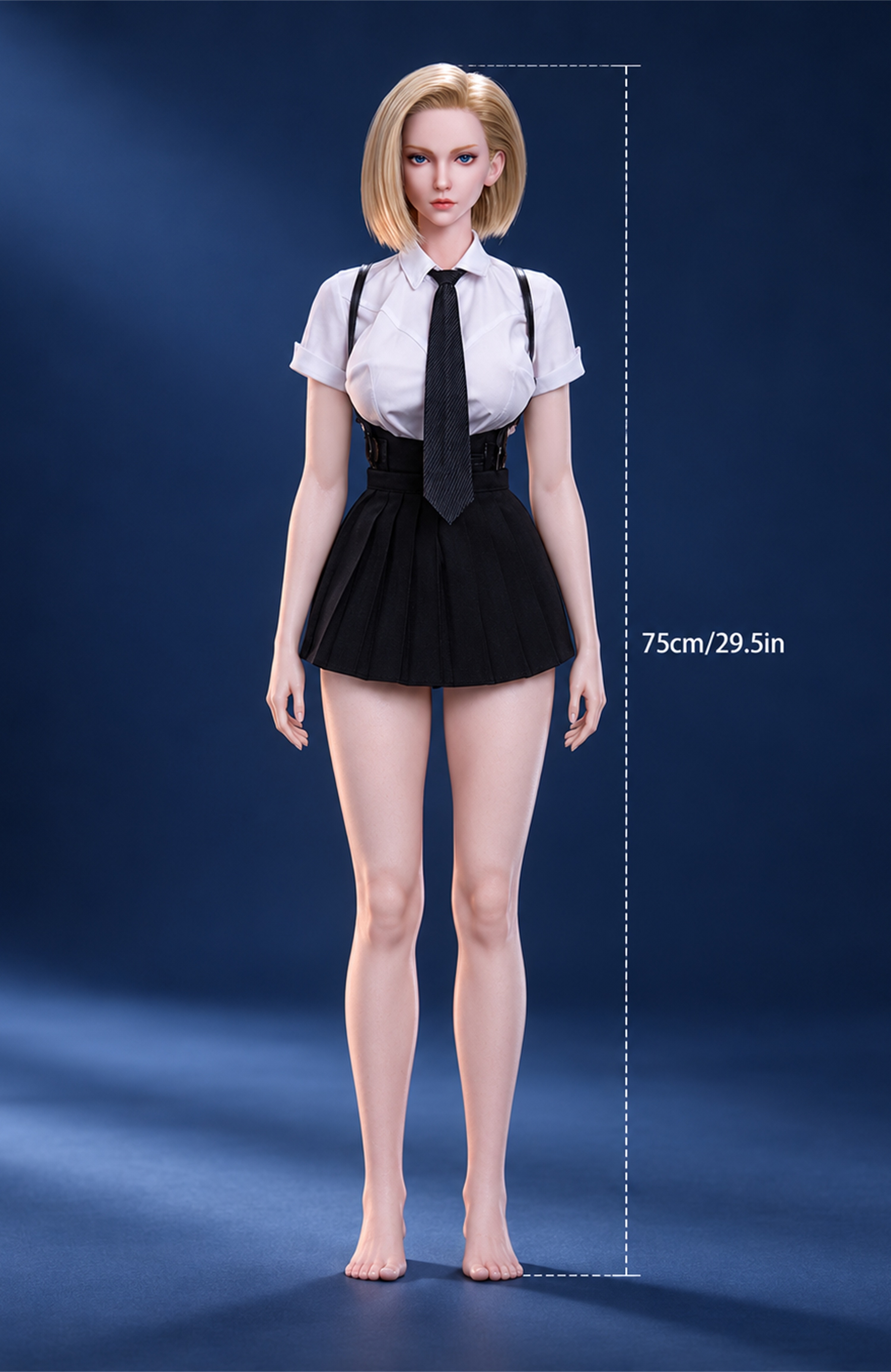 75cm Selina Night Dark Fantasy Silicone Anime Doll – Mini Character Doll with Soft Touch Finish