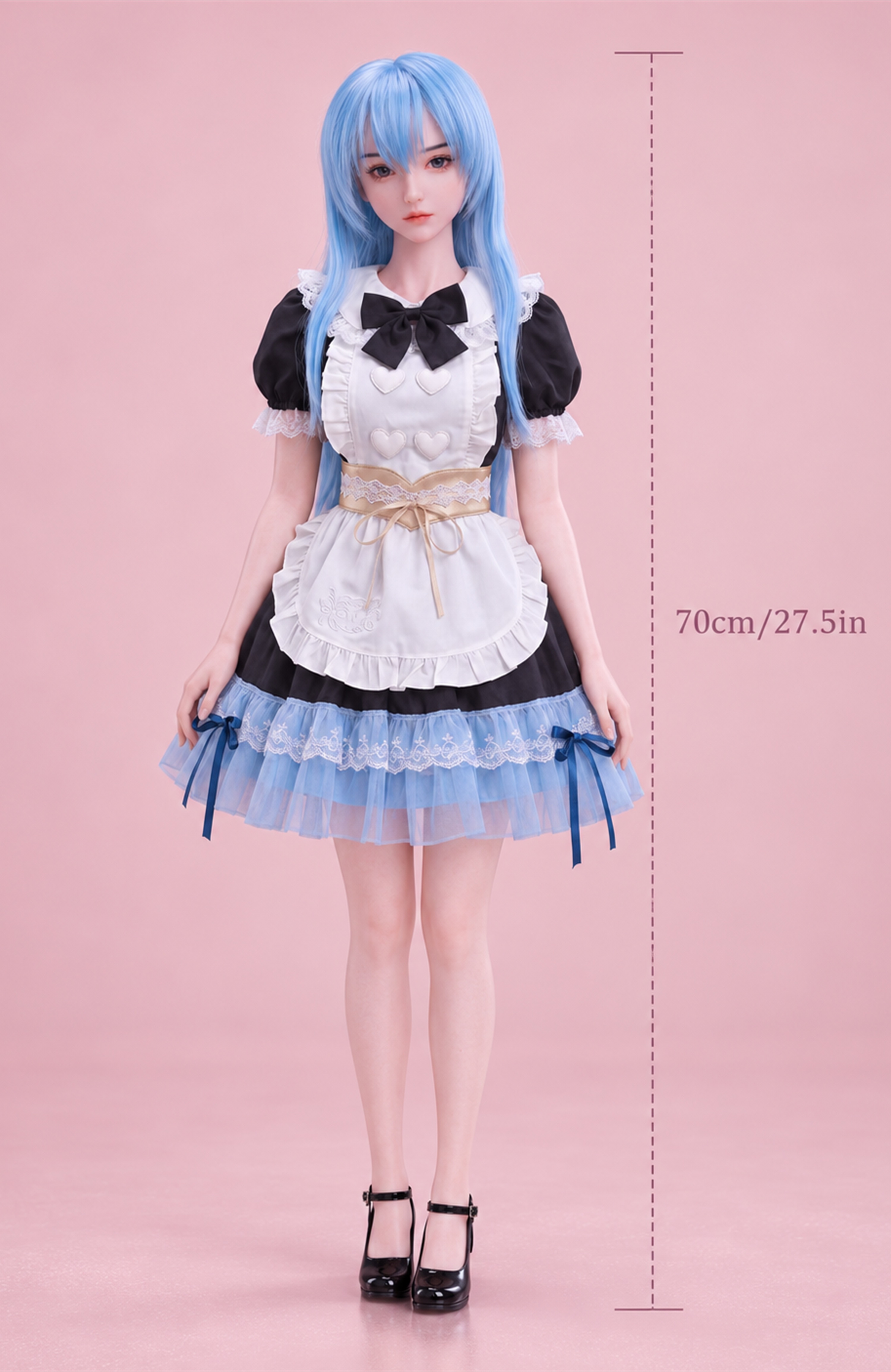 70cm Vivi Pearl Mini Soft Silicone Doll – Anime Character Collectible with Elegant Fantasy Style