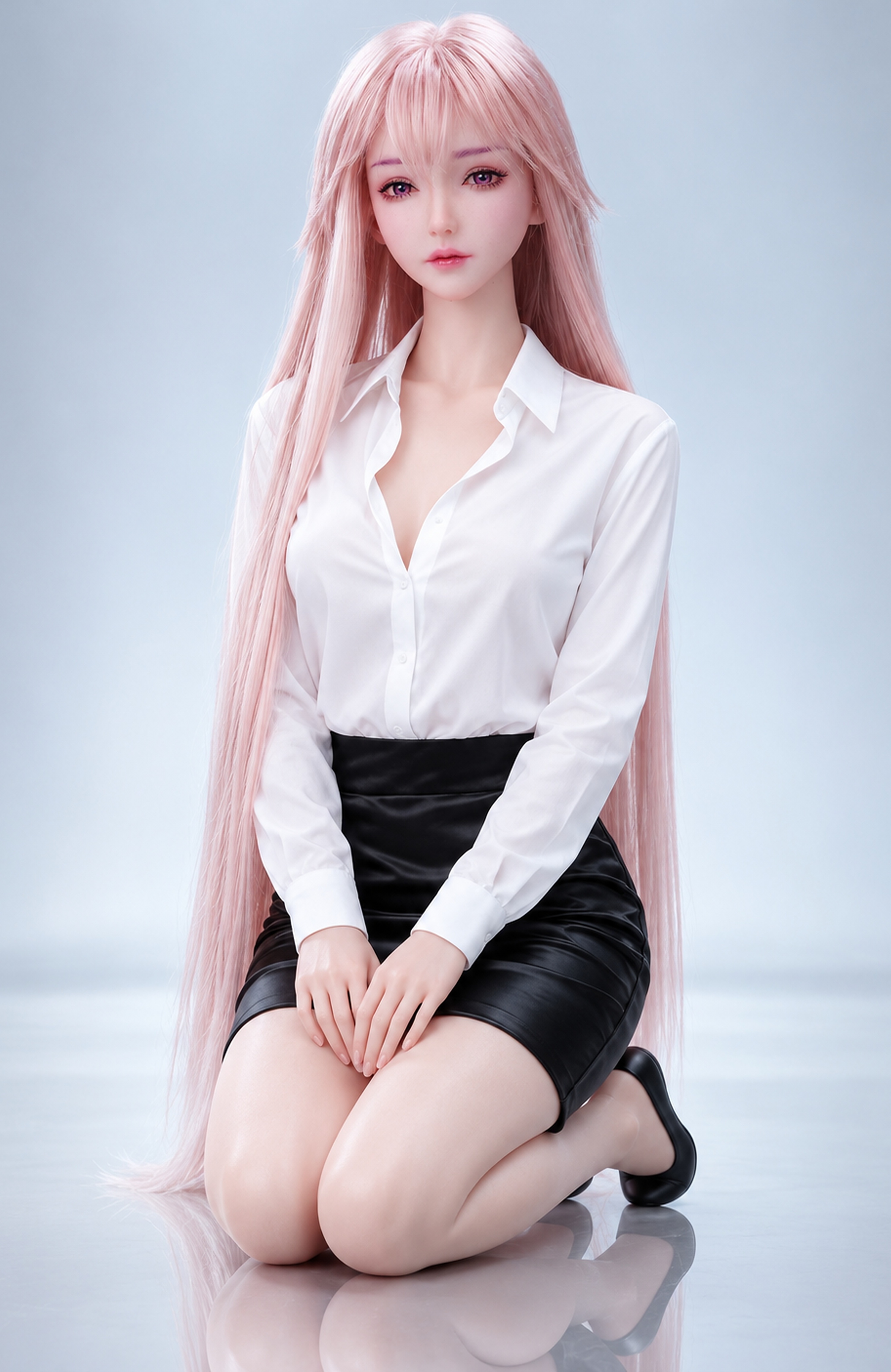 70cm Hana Crystal Mini Soft Silicone Anime Doll – Elegant Fantasy Girl Character Collectible