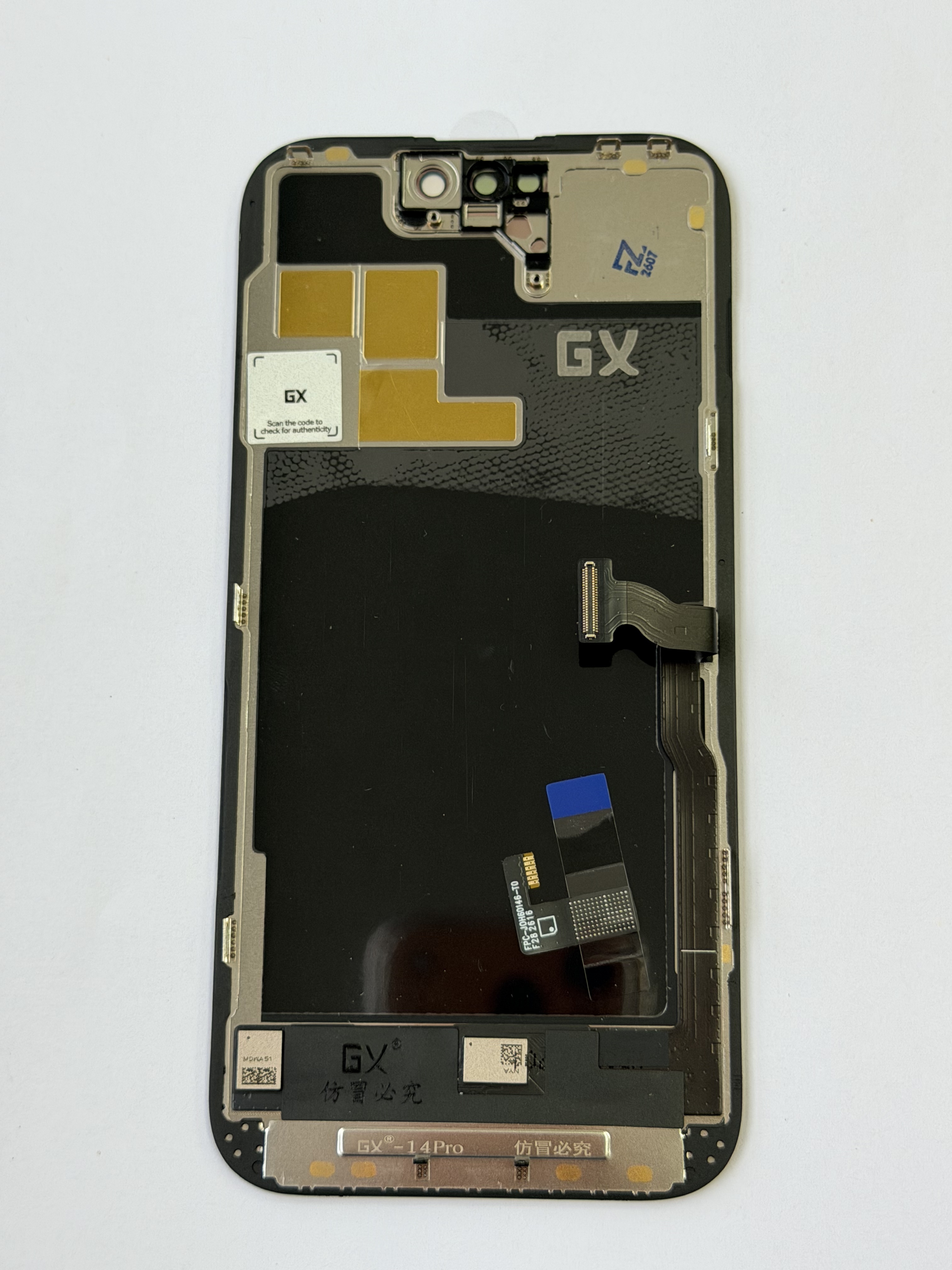 Pantalla OLED Rígida GX para iPhone 14 Pro - True Tone, IC transferible,Rise LCD,Pantalla iPhone 14 Pro OLED GX | Rise LCD