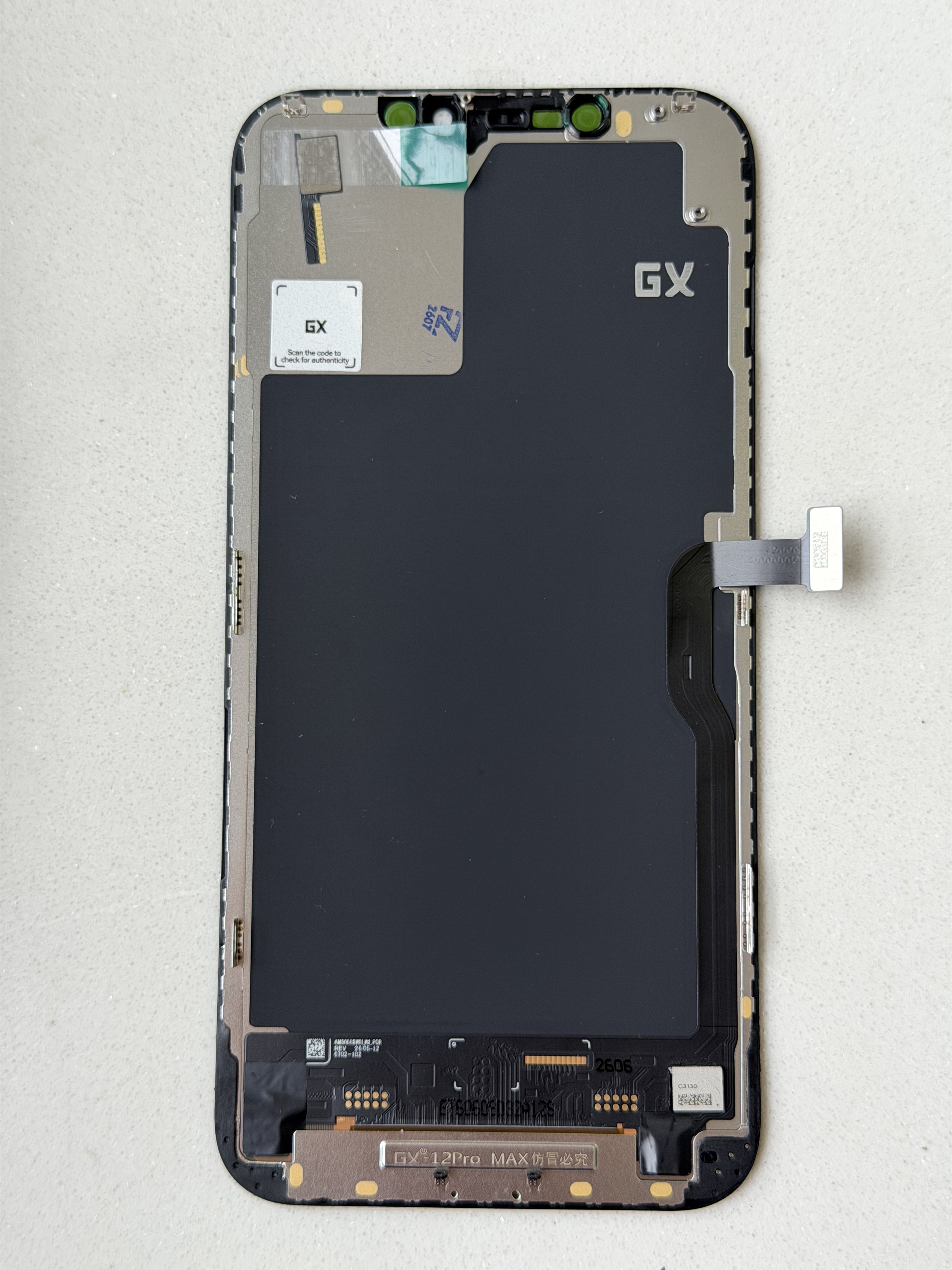 Pantalla OLED Flexible GX para iPhone 12 Pro Max - Alto Brillo, IC transferible | Rise LCD