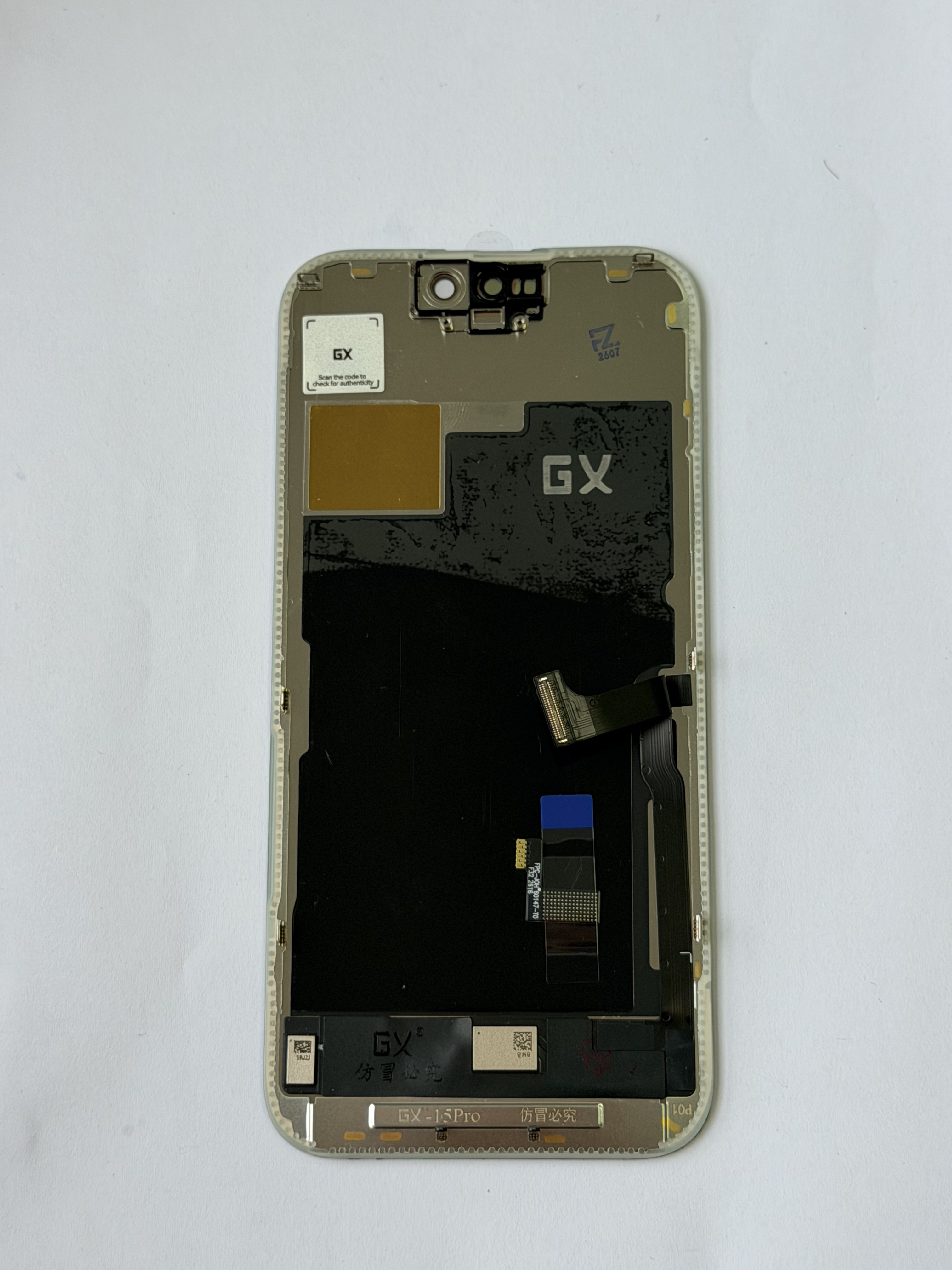 Pantalla OLED Rígida GX para iPhone 15 Pro - True Tone, IC transferible | Rise LCD