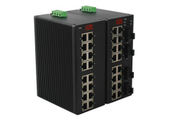 CK4016系列<br>16电2光/4光百兆非网管型工业以太网交换机,讯记科技,CK4016系列<br>16电2光/4光百兆非网管型工业以太网交换机