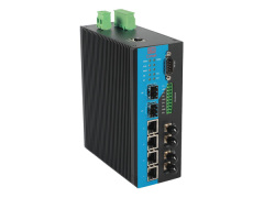 CK6042S/7042S系列<br>4电2光2千兆SFP+4串口MODBUS网管型工业以太网交换机,讯记科技,CK6042S/7042S系列<br>4电2光2千兆SFP+4串口MODBUS网管型工业以太网交换机