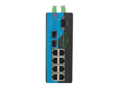 CK6080S/7080S系列<br>8电2千兆SFP+4串口Modbus网管型导轨式工业以太网交换机,讯记科技,CK6080S/7080S系列<br>8电2千兆SFP+4串口Modbus网管型导轨式工业以太网交换机
