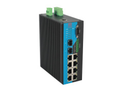 CK6080S/7080S系列<br>8电2千兆SFP+4串口Modbus网管型导轨式工业以太网交换机,讯记科技,CK6080S/7080S系列<br>8电2千兆SFP+4串口Modbus网管型导轨式工业以太网交换机