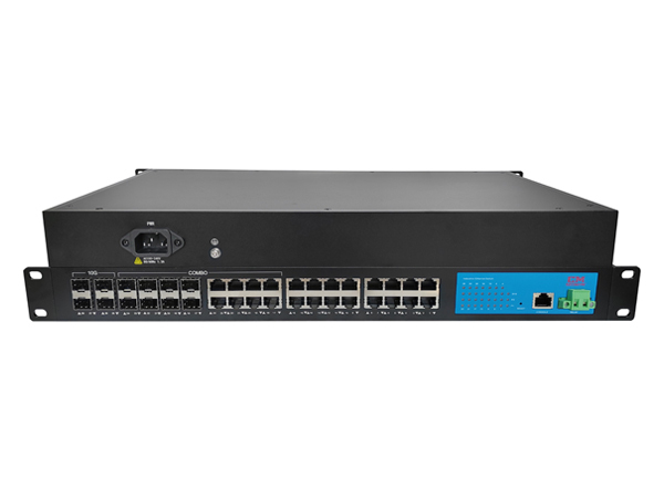 CRS8028MP-16GTX8GC系列<br>28口万兆POE网管型工业以太网交换机,讯记科技,CRS8028MP-16GTX8GC系列<br>28口万兆POE网管型工业以太网交换机