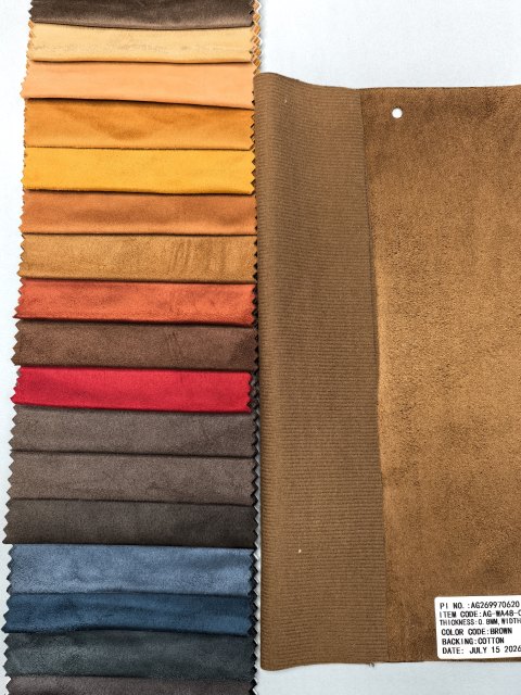 PU suede fabric for footwear, jacket, synthetic leather factory from China