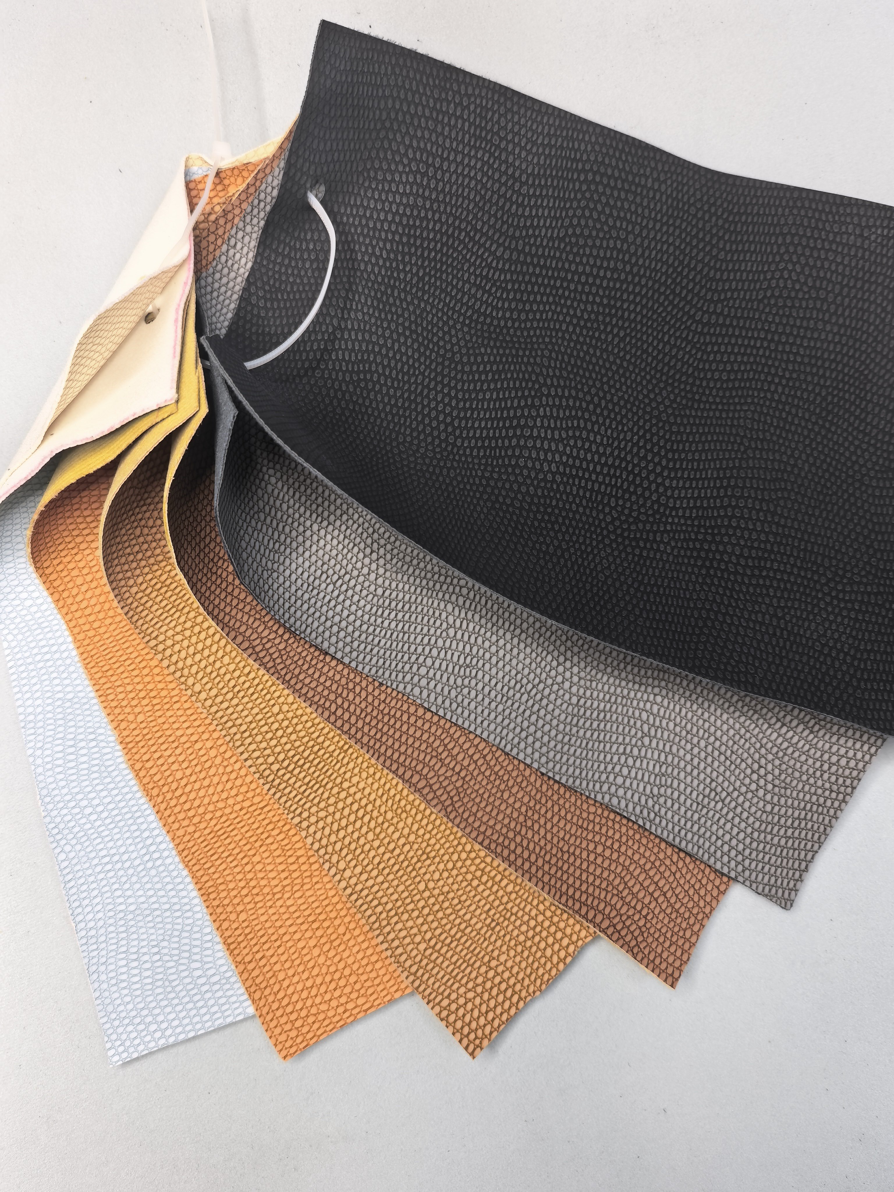 PU leather,  cotton or PU coated backing, thickness from 0.8-1.6mm, very good for shoes upper/footwear(shoes upper)，handbags.