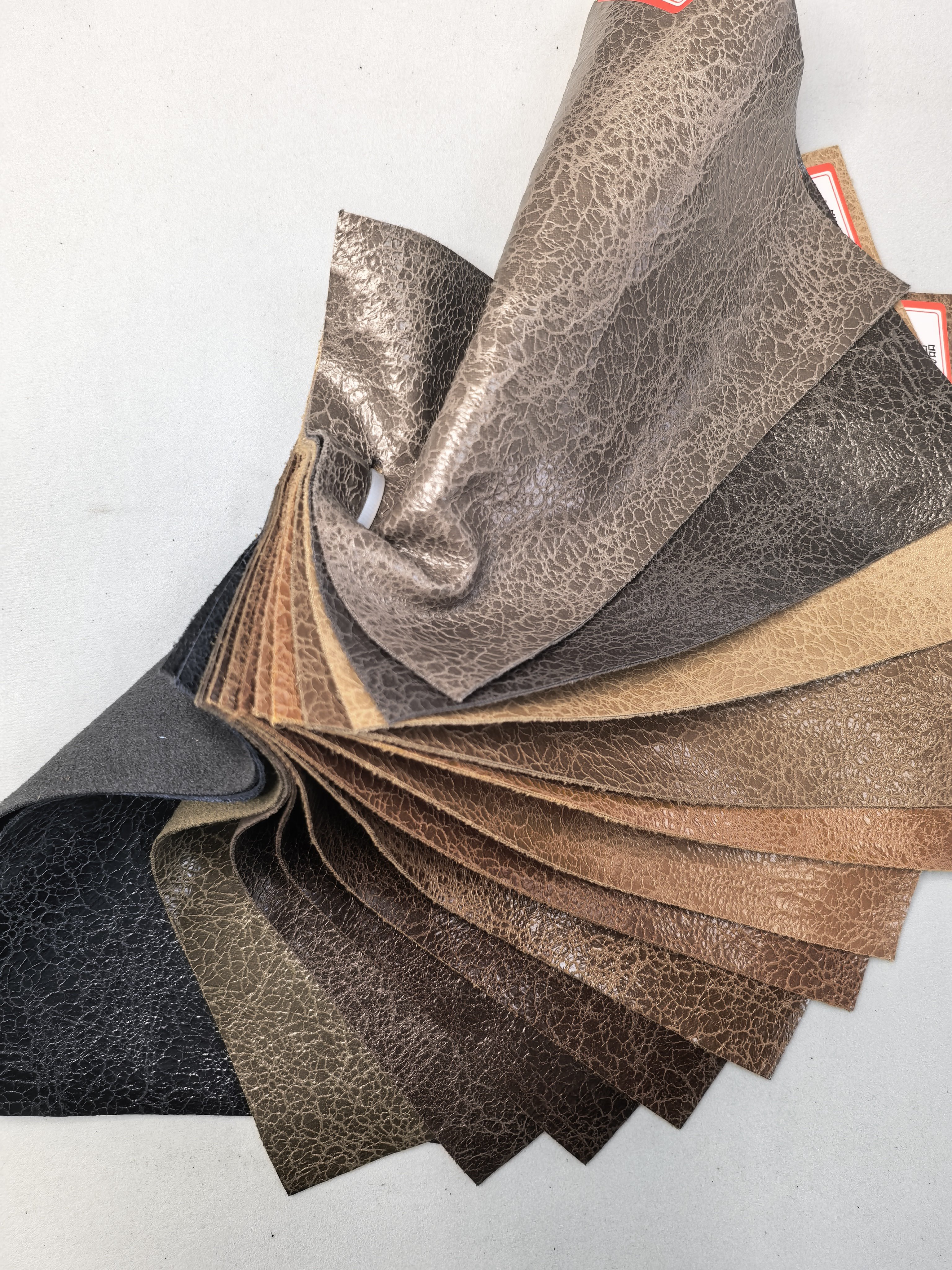 PU leather,  cotton or PU coated backing, thickness from 0.8-1.6mm, very good for shoes upper/footwear(shoes upper)，handbags.