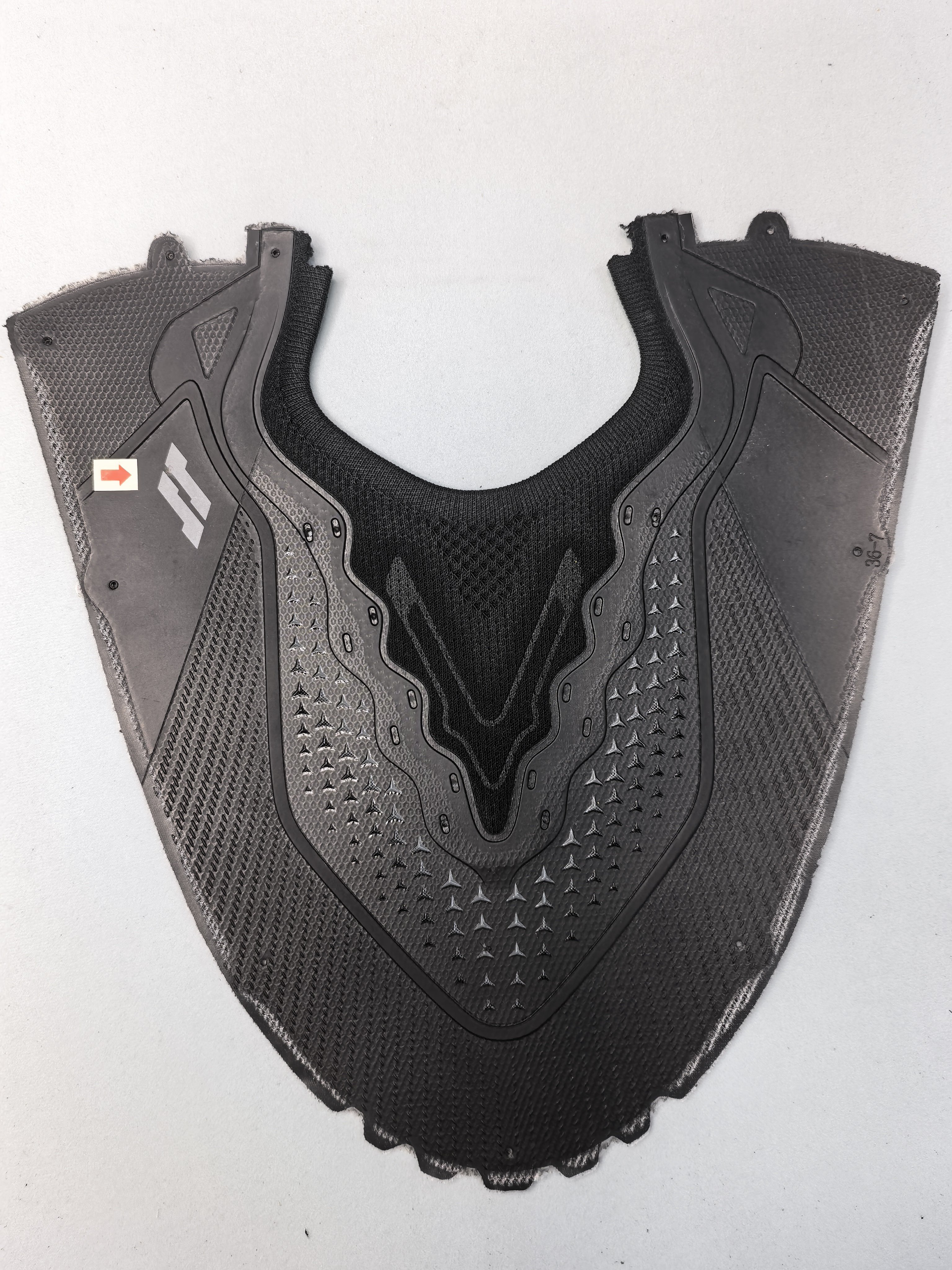 Black Sneaker Upper Panels, synthetic leather for shoes, bags, furniture, LEADER