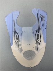 Ice Blue Gradient Uppers, synthetic leather for shoes, bags, furniture, LEADER