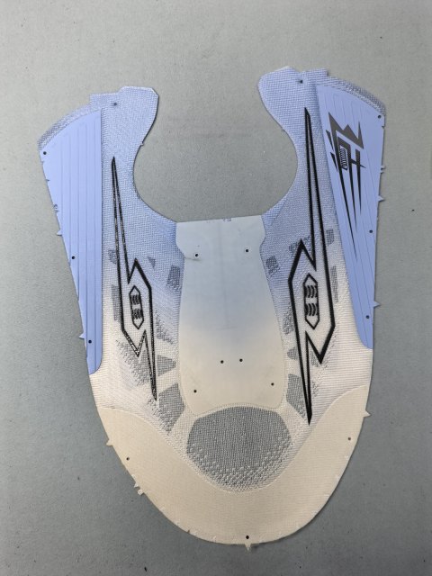 Ice Blue Gradient Uppers, synthetic leather for shoes, bags, furniture, LEADER