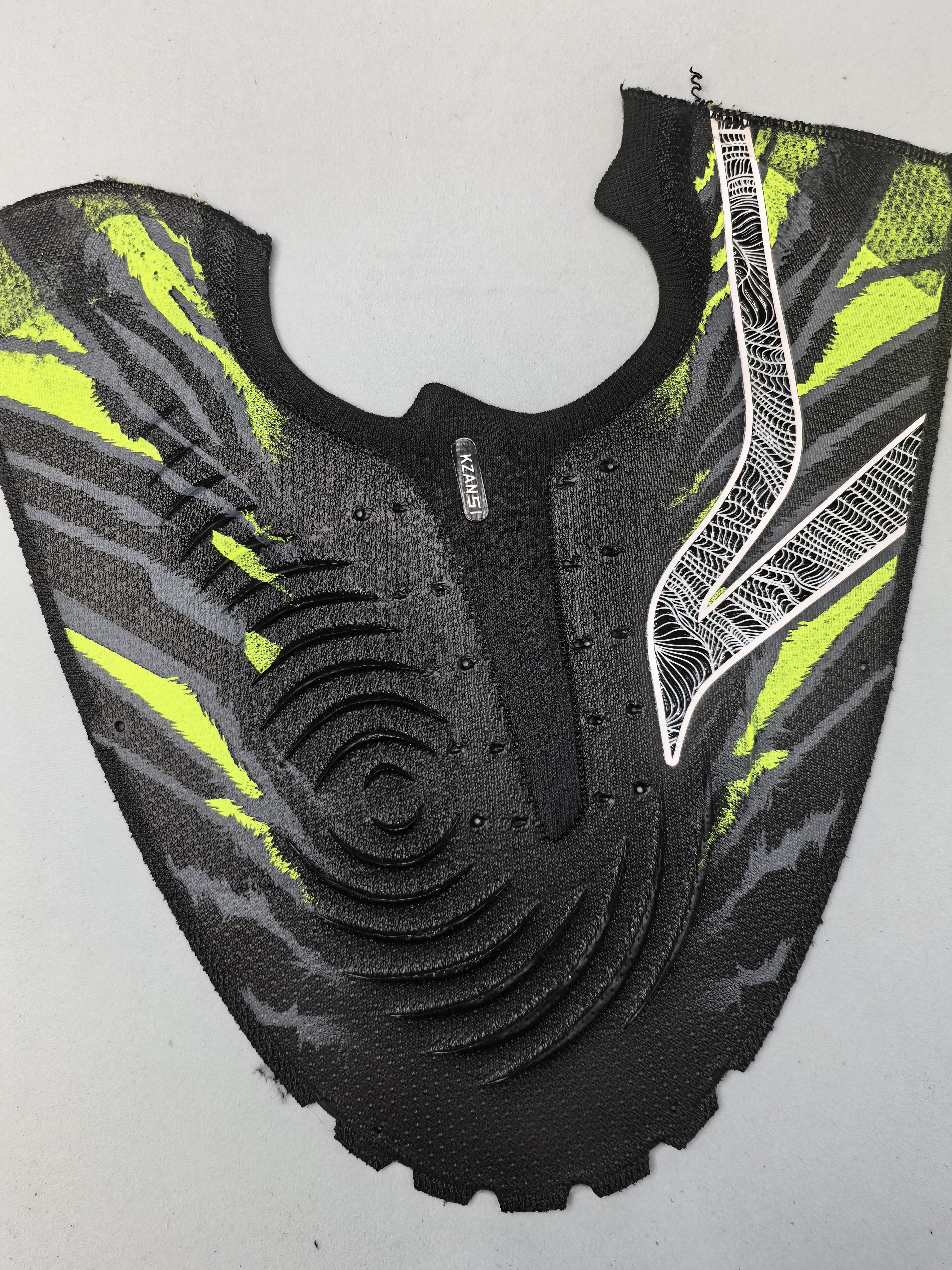 Black Fluo Yellow Runners, synthetic leather for shoes, bags, furniture, LEADER