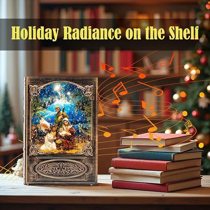 Eightown Book Snow Globe Lantern