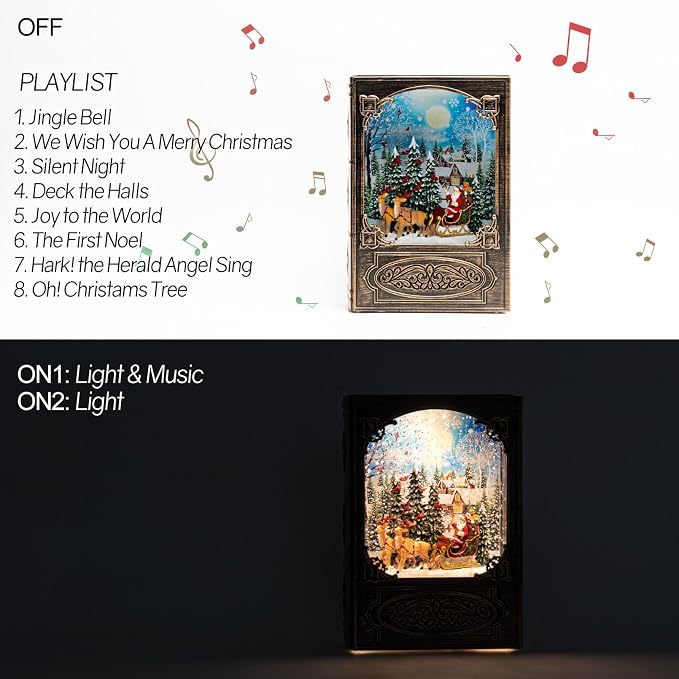 Eightown Book Snow Globe Lantern