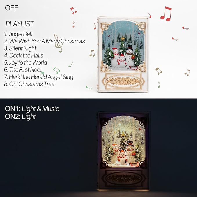 Eightown Book Snow Globe Lantern