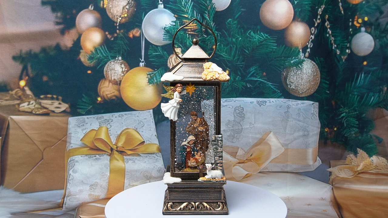 Angel And Religious Snow Globe Lantern