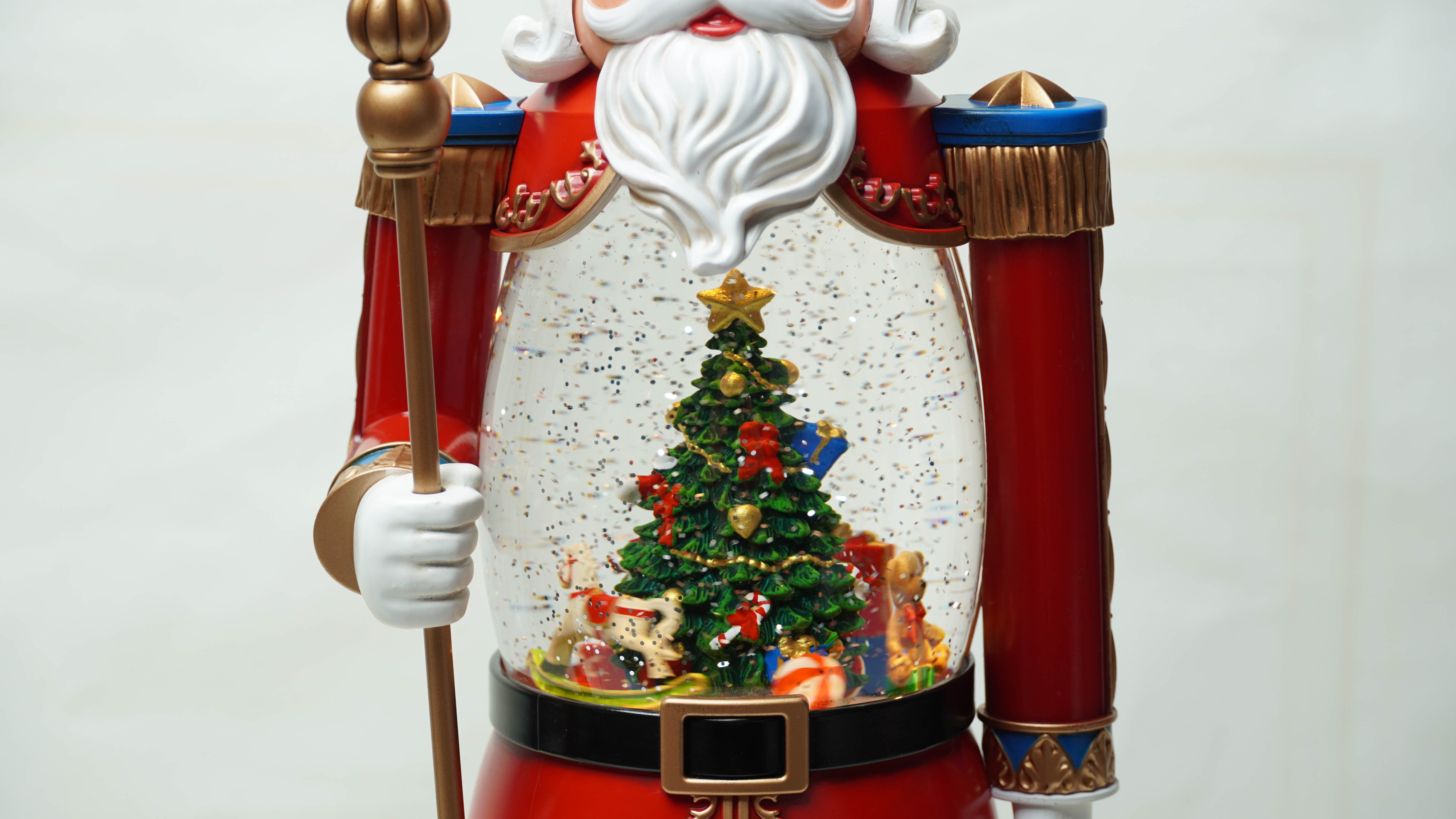 Red‑Blue Soldier Snow Globe Lantern