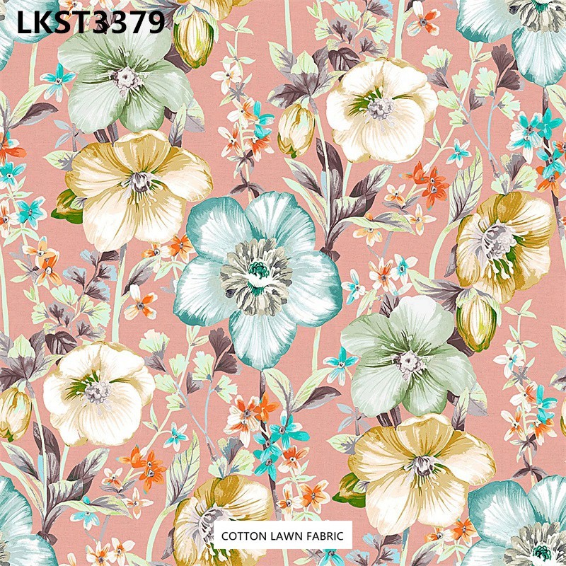 100% Cotton Lawn Fabric,LANKING TEX,Low Moq Printing Best  Quality  100% Cotton Lawn Fabric