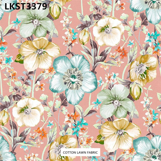 100% Cotton Lawn Fabric,LANKING TEX,Low Moq Printing Best  Quality  100% Cotton Lawn Fabric