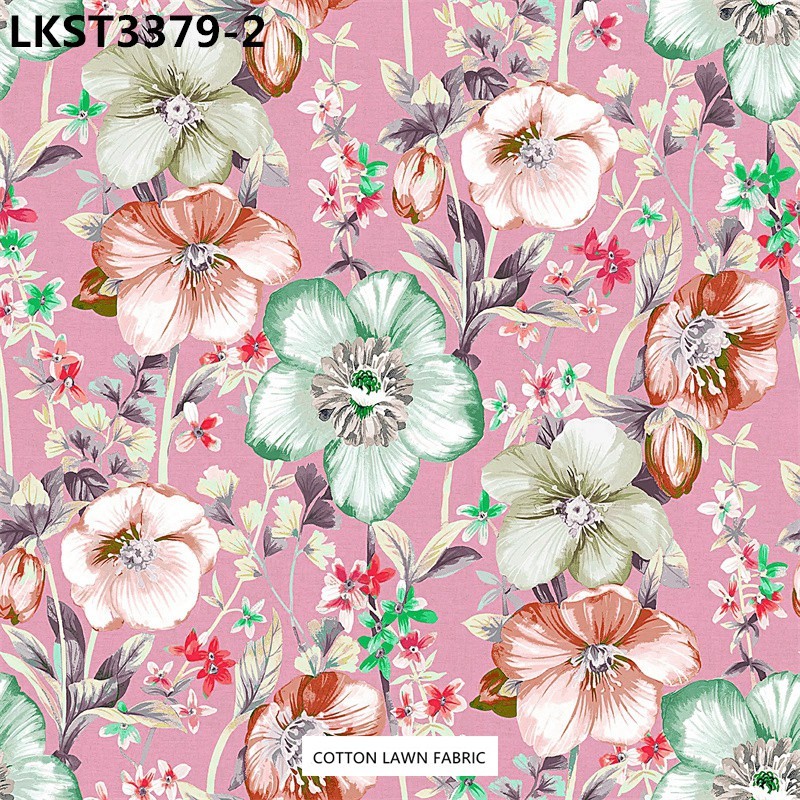 100% Cotton Lawn Fabric,LANKING TEX,Low Moq Printing Best  Quality  100% Cotton Lawn Fabric
