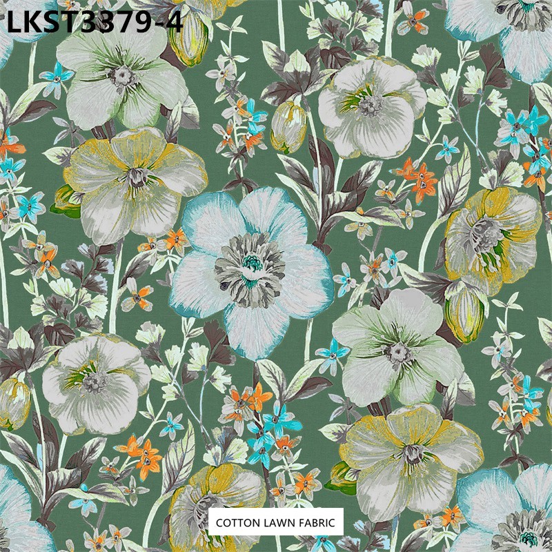 100% Cotton Lawn Fabric,LANKING TEX,Low Moq Printing Best  Quality  100% Cotton Lawn Fabric