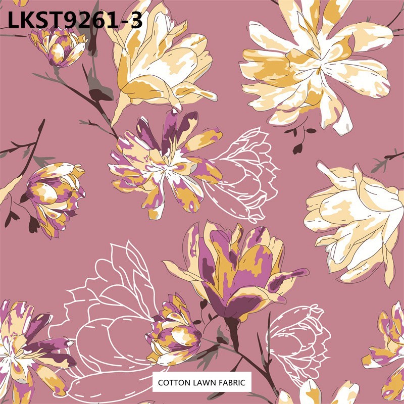 100% Cotton Lawn Fabric,LANKING TEX,Low Moq Printing Best  Quality  100% Cotton Lawn Fabric