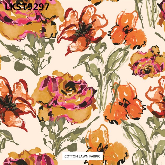 100% Cotton Lawn Fabric,LANKING TEX,Low Moq Printing Best  Quality  100% Cotton Lawn Fabric