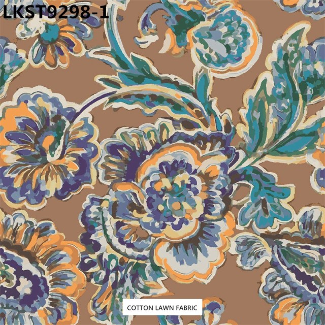 100% Cotton Lawn Fabric,LANKING TEX,Low Moq Printing Best  Quality  100% Cotton Lawn Fabric