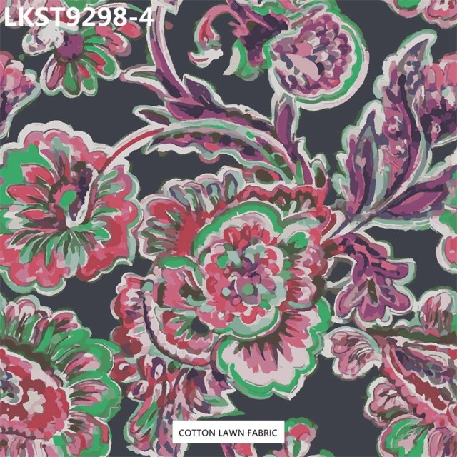 100% Cotton Lawn Fabric,LANKING TEX,Low Moq Printing Best  Quality  100% Cotton Lawn Fabric