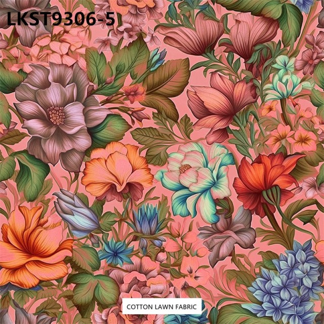 100% Cotton Lawn Fabric,LANKING TEX,Low Moq Printing Best  Quality  100% Cotton Lawn Fabric