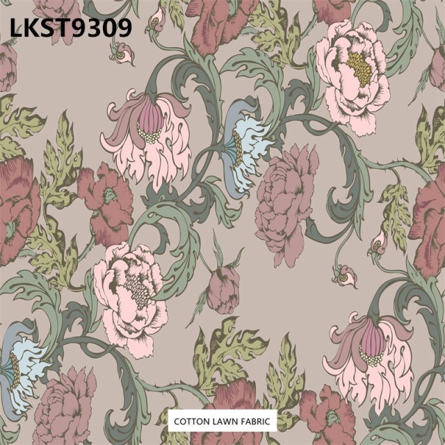 100% Cotton Lawn Fabric,LANKING TEX,Low Moq Printing Best  Quality  100% Cotton Lawn Fabric