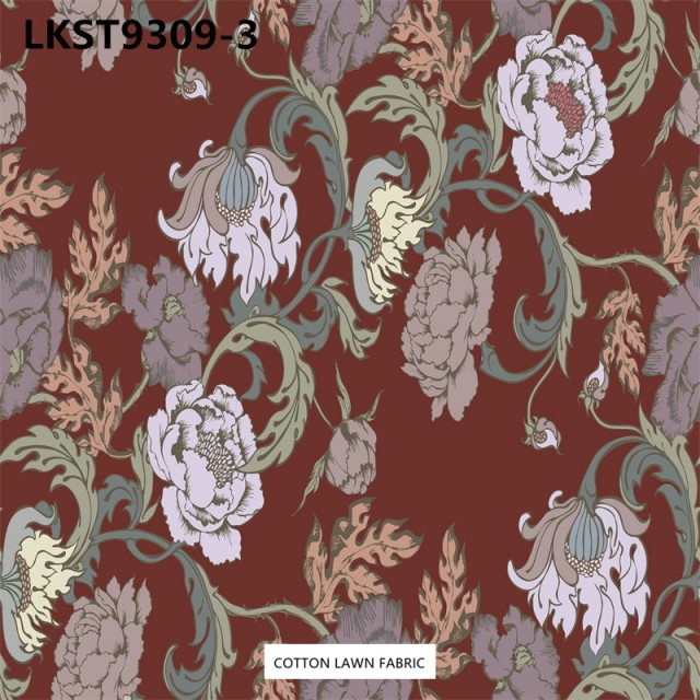 100% Cotton Lawn Fabric,LANKING TEX,Low Moq Printing Best  Quality  100% Cotton Lawn Fabric