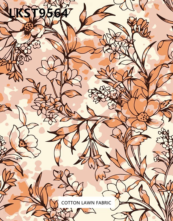 100% Cotton Lawn Fabric,LANKING TEX,Low Moq Printing Best  Quality  100% Cotton Lawn Fabric