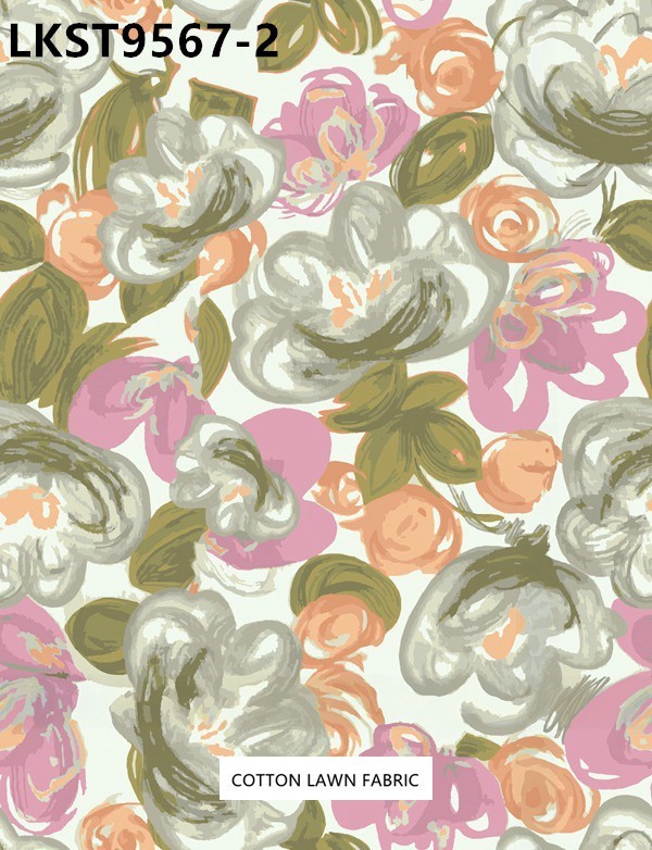 100% Cotton Lawn Fabric,LANKING TEX,Low Moq Printing Best  Quality  100% Cotton Lawn Fabric