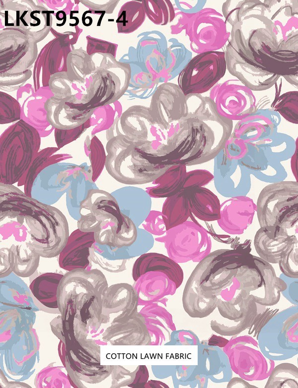 100% Cotton Lawn Fabric,LANKING TEX,Low Moq Printing Best  Quality  100% Cotton Lawn Fabric