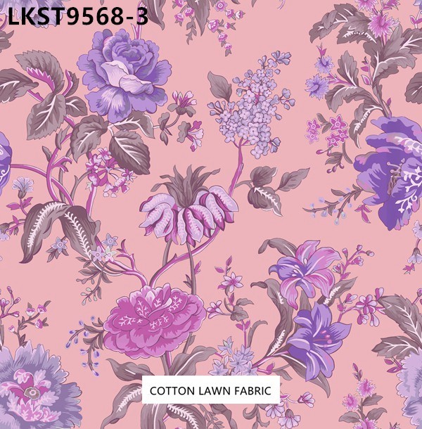 100% Cotton Lawn Fabric,LANKING TEX,Low Moq Printing Best  Quality  100% Cotton Lawn Fabric