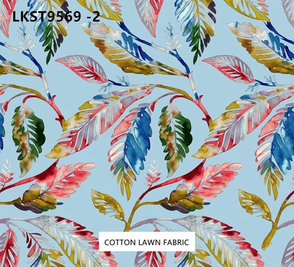 100% Cotton Lawn Fabric,LANKING TEX,Low Moq Printing Best  Quality  100% Cotton Lawn Fabric