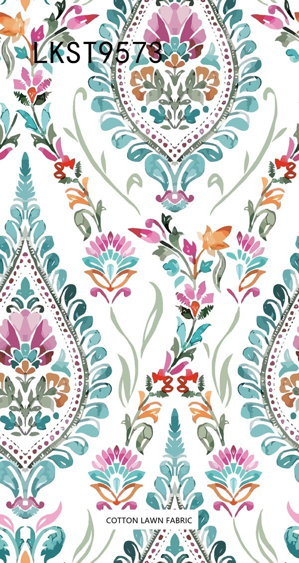 100% Cotton Lawn Fabric,LANKING TEX,Low Moq Printing Best  Quality  100% Cotton Lawn Fabric