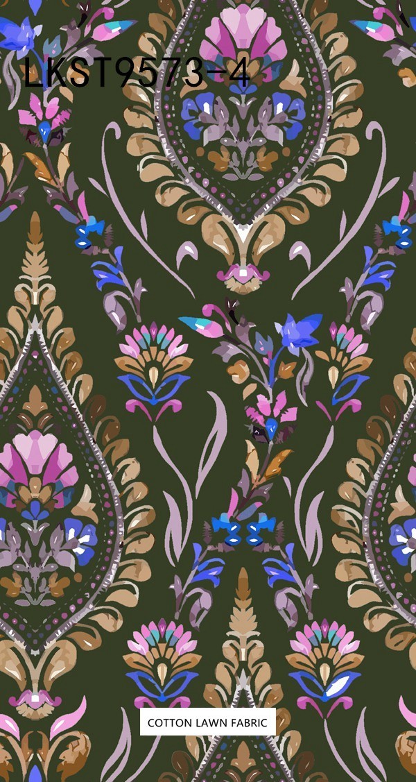 100% Cotton Lawn Fabric,LANKING TEX,Low Moq Printing Best  Quality  100% Cotton Lawn Fabric