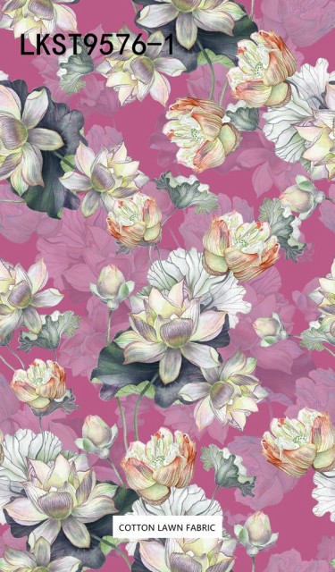 100% Cotton Lawn Fabric,LANKING TEX,Low Moq Printing Best  Quality  100% Cotton Lawn Fabric